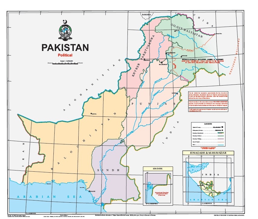 Political Map of Pakistan 